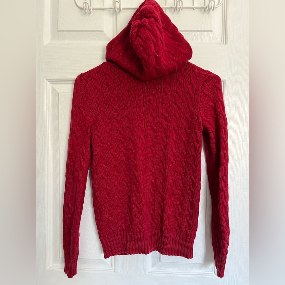 Ralph Lauren women Red Zip-Up Sweater - Picture 2 of 6